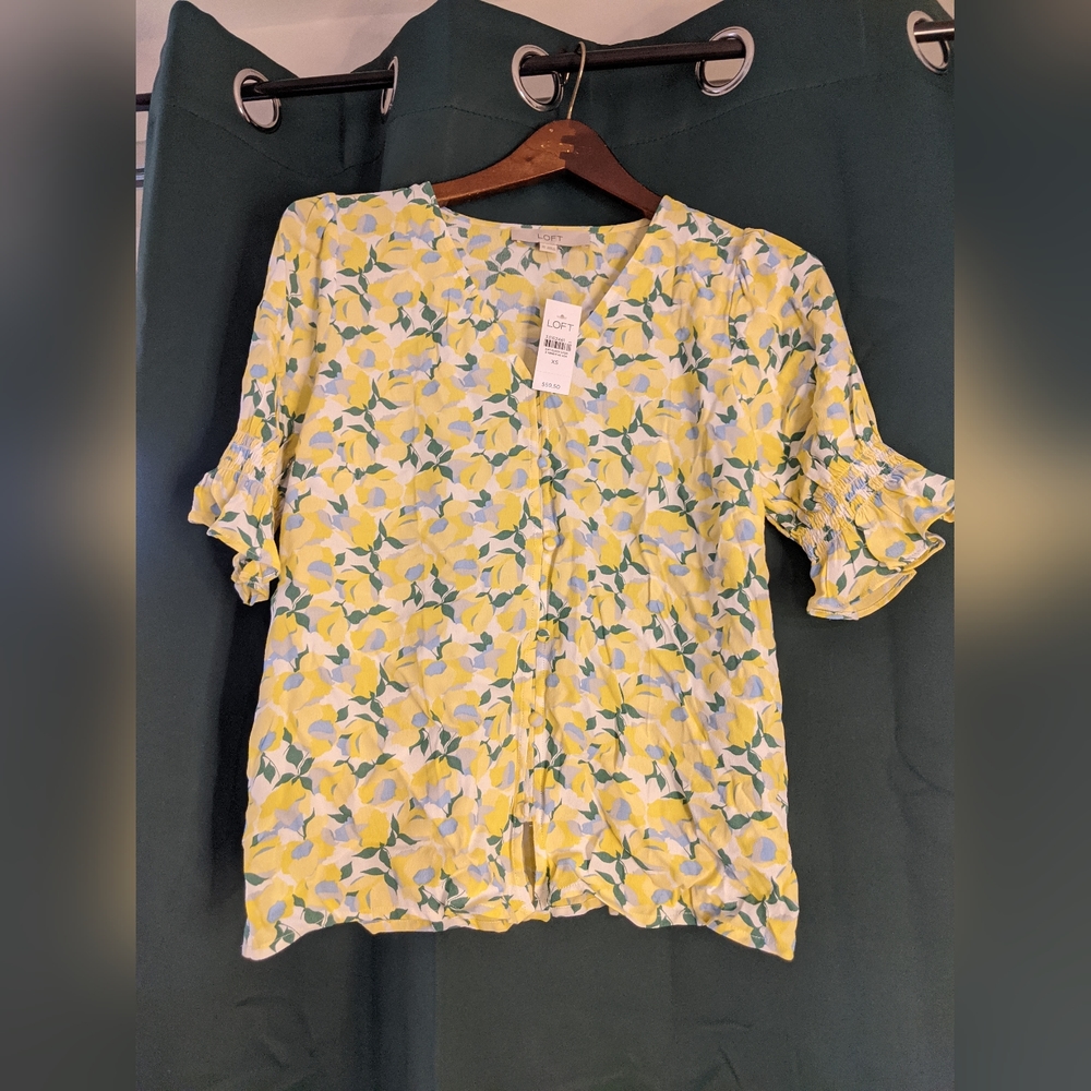 Yellow Floral Lemon Women's Top